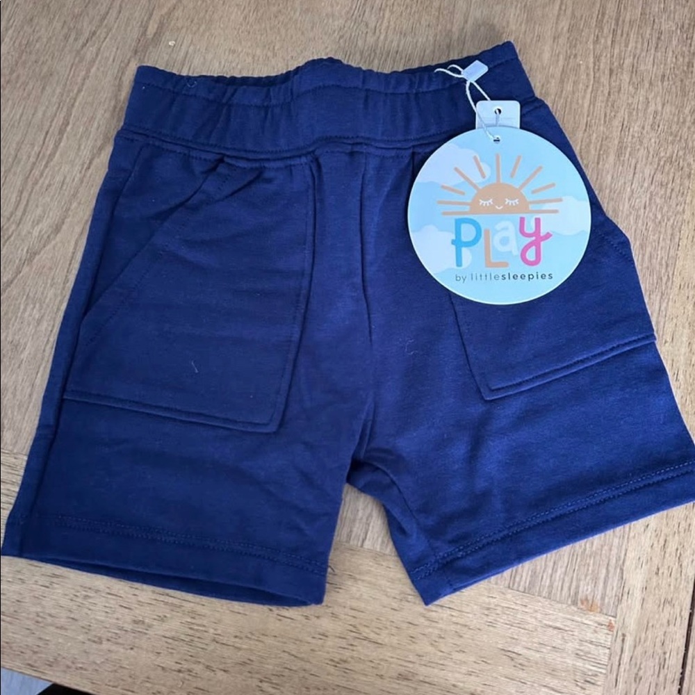 NWT Little Sleepies navy blue shorts